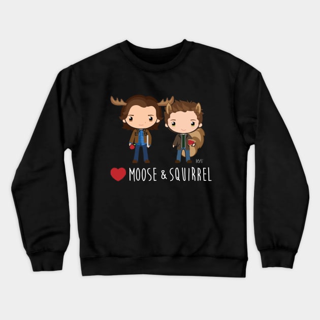Love Moose & Squirrel - Supernatural Crewneck Sweatshirt by KYi